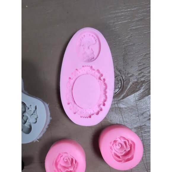 Lot Of 11 Silicone Molds/Moulds for Resin Cake Decoration Craft Making Trinket - Picture 8 of 11